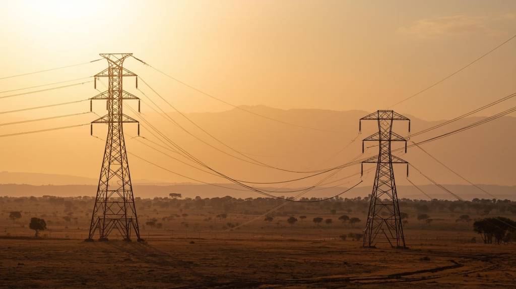 Pylons in the Kenya grid, following peak power penalties.