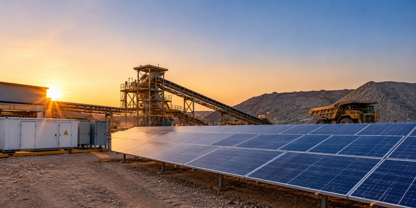 Commercial and industrial solar panels at an industrial site in Tanzania